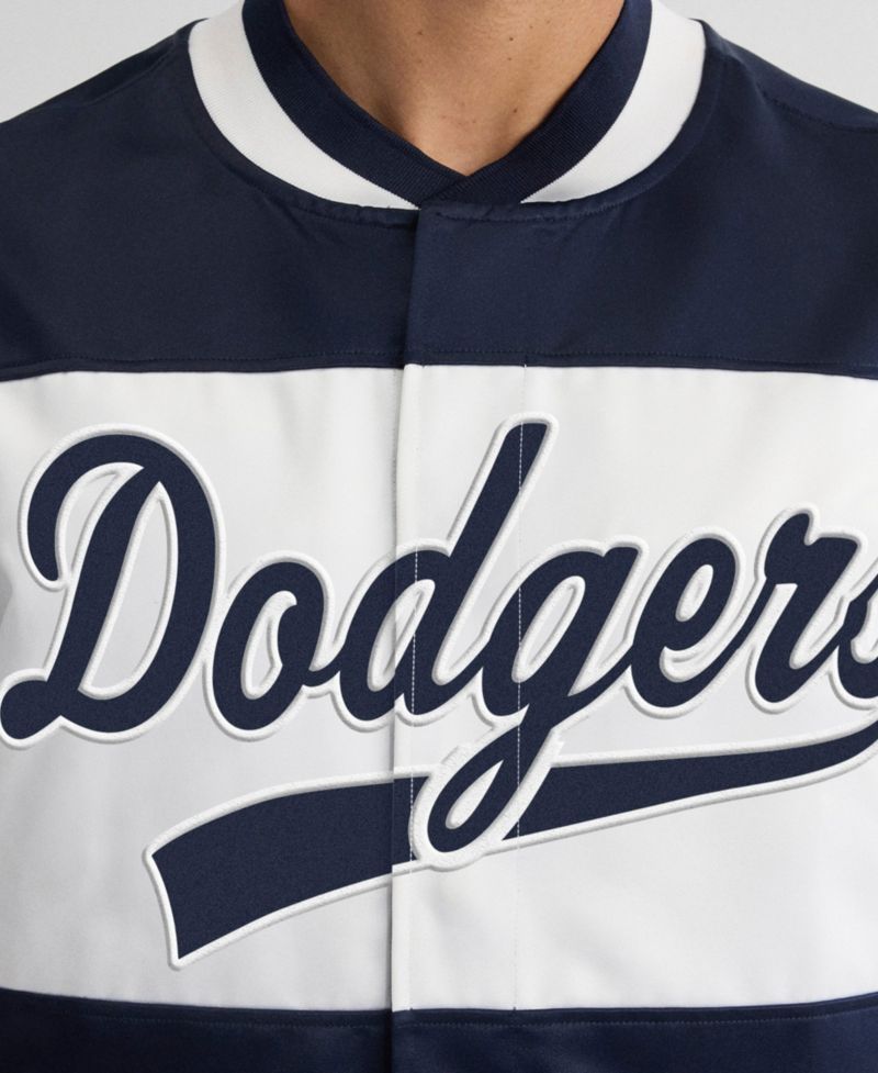 Men's Los Angeles Dodgers Iconic Satin Short-Sleeve Jacket