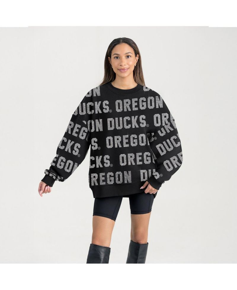 Women's Black Oregon Ducks Hype Era Sweatshirt