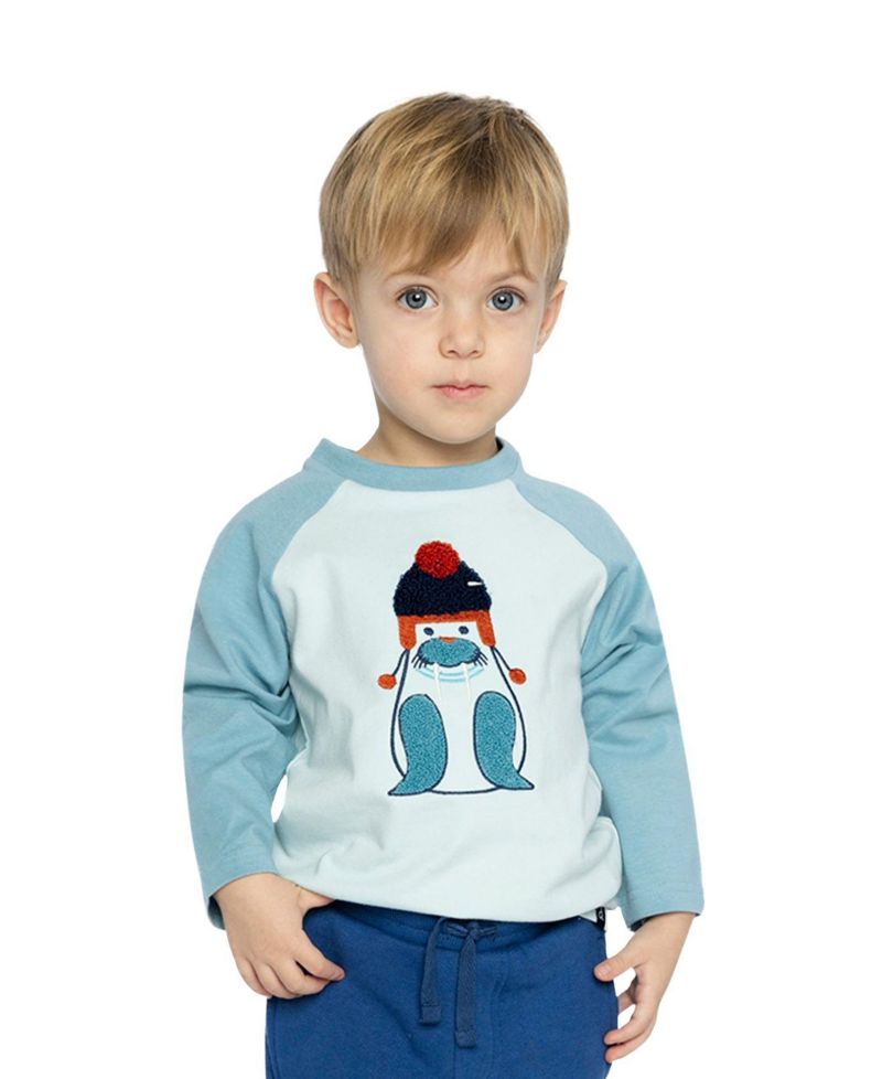 Baby Boys (12m-24m) Long Sleeve Raglan Cotton T-Shirt