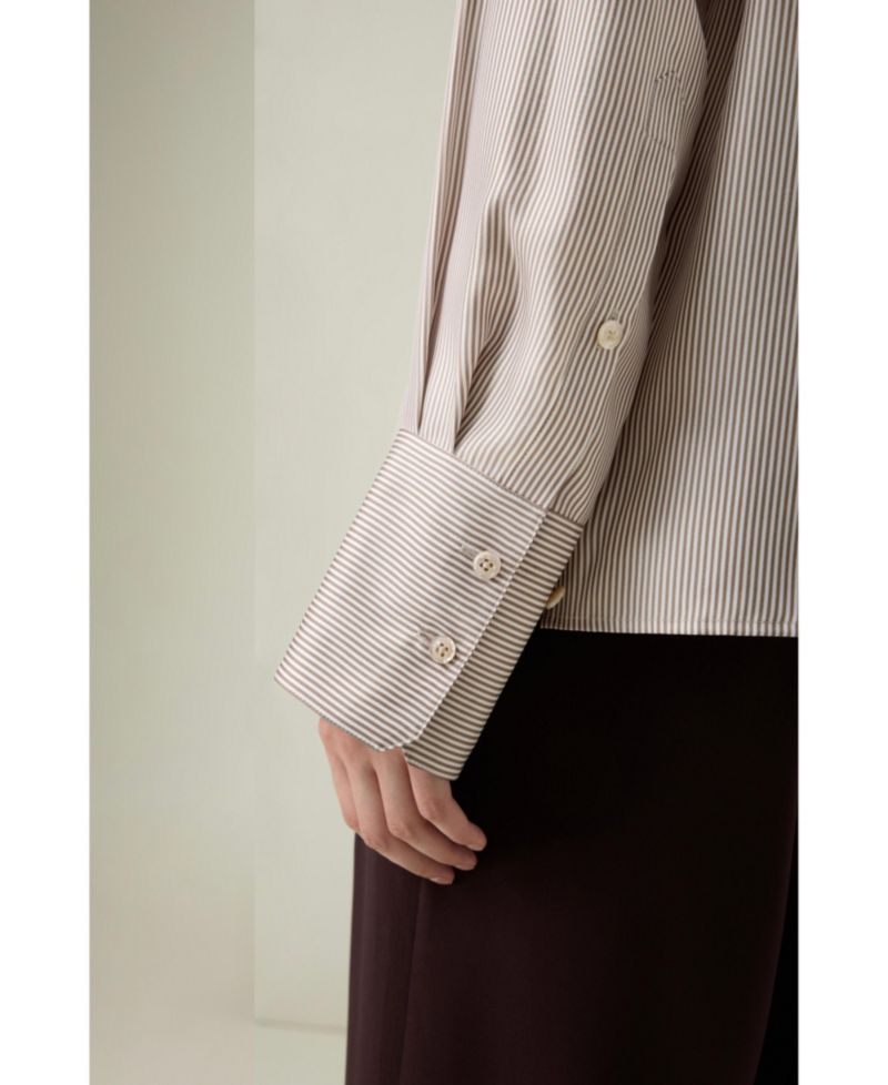 Women's Milano Silk Oversized Stand Collar Shirt