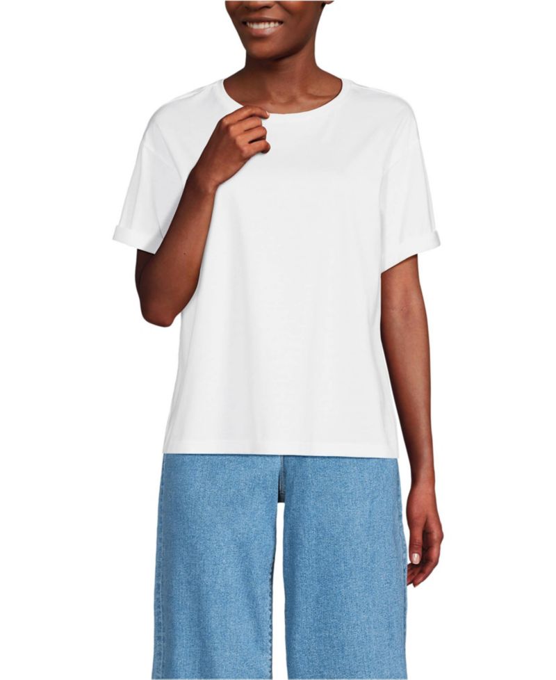 Women's Oversized Supima Short Sleeve Crew Neck T-Shirt
