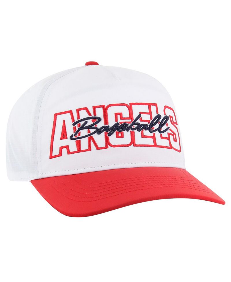 Men's White Los Angeles Angels Lineman Hitch Adjustable Hat