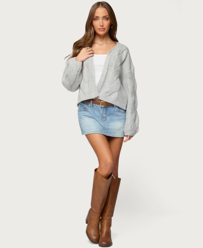 Women's Braiden Chunky Cable Knit Cardigan Sweaters