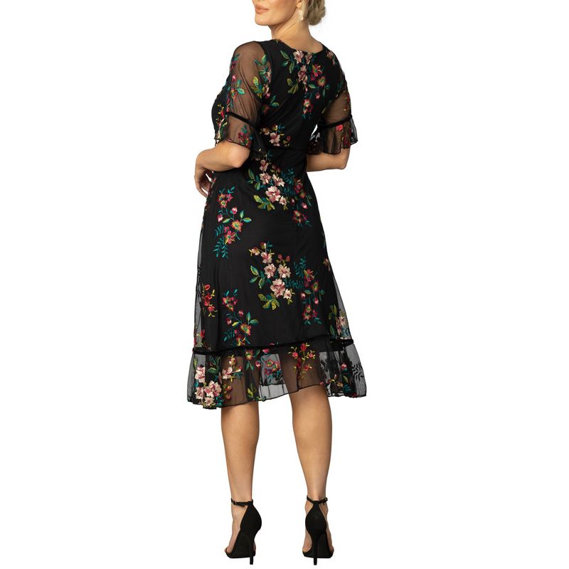 Women's Wildflower Embroidered Floral Mesh Dress