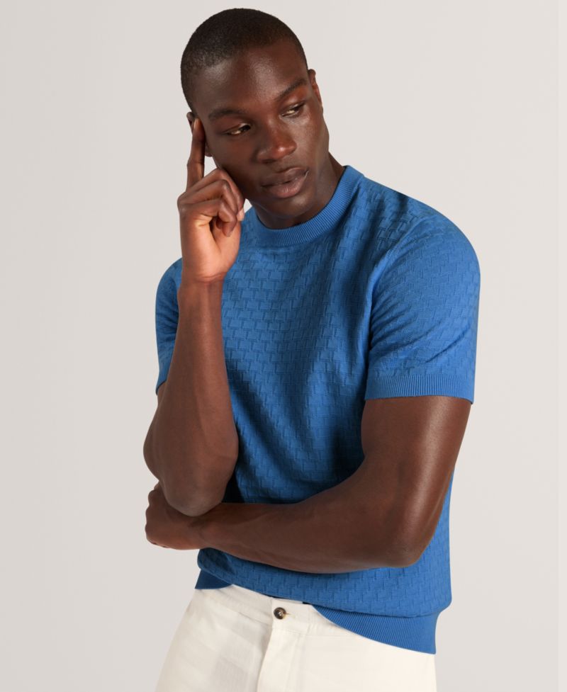 Men's Baker Ingvi Weaves Textured Crewneck T-Shirt
