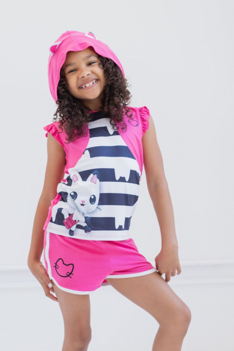 Little Girls Dreamworks Tank Top and Dolphin Shorts Outfit Set