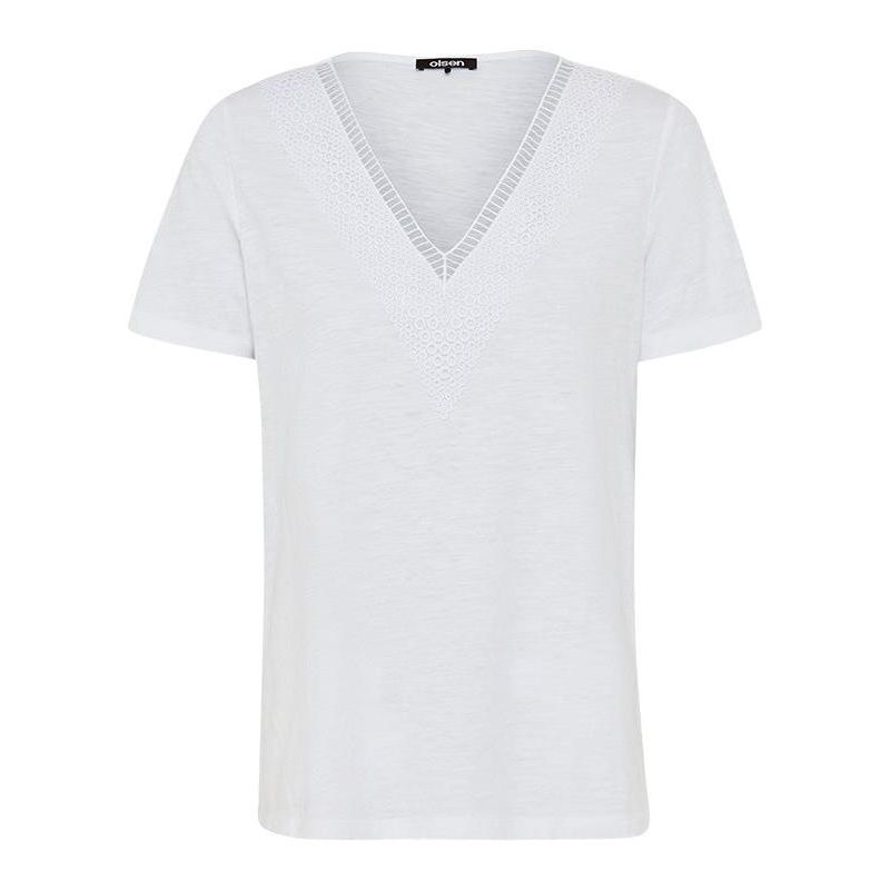 Women's Modern Eyelet V-Neck T-Shirt