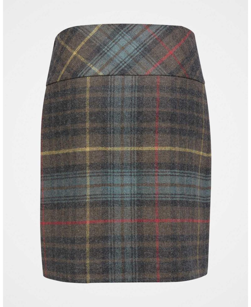 Women's The British Celt Kilt Plaid A-Line Wool Skirt