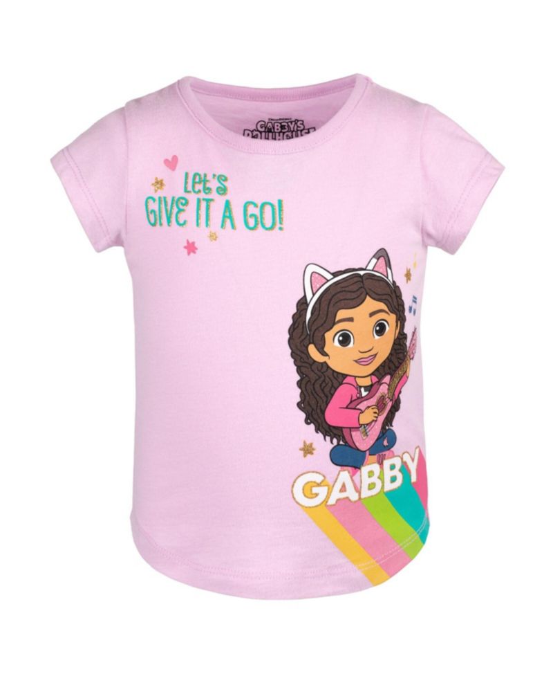 Toddler Girls Dreamworks Gabbys Dollhouse Pandy Paws 3 Pack T-Shirts