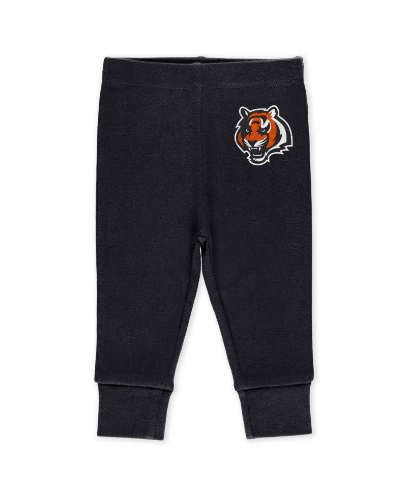 Baby Boys and Girls Newborn 3-Piece Cincinnati Bengals Turn Me Around Bodysuits and Pant Set