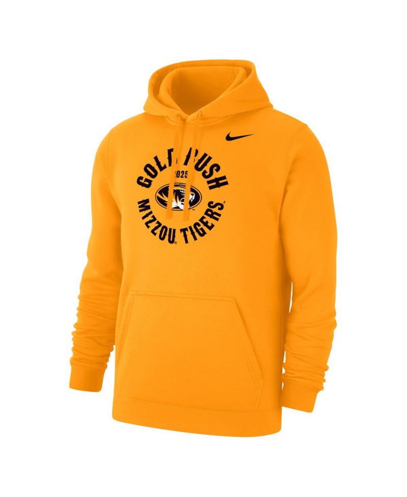 Men's Gold Missouri Tigers 2025 Gold Rush Club Fleece Hoodie