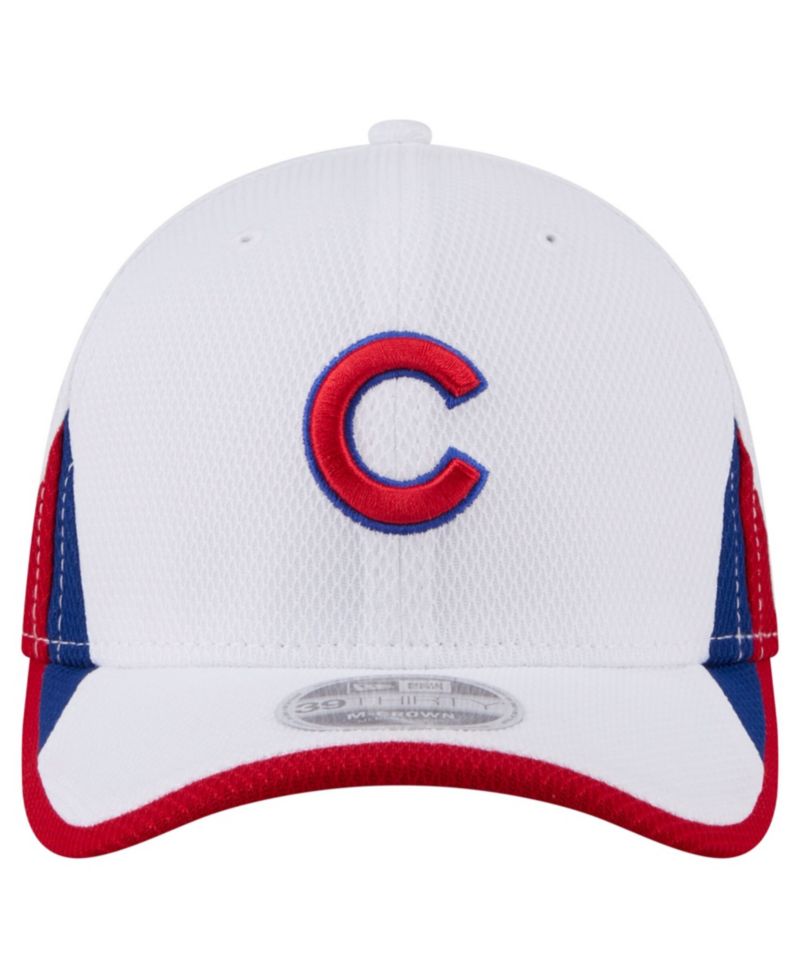 Men's White Chicago Cubs Cut n Sew 39THIRTY Flex Hat