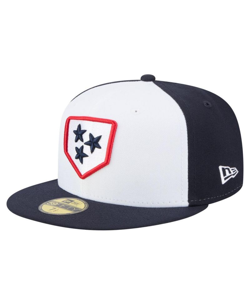 Men's White/Black Nashville Sounds Authentic Collection 59FIFTY Fitted Hat