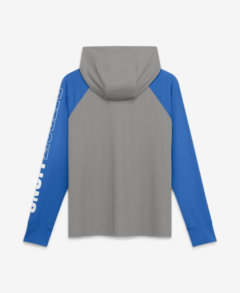Women's Detroit Lions Cornerback Blitz Full-Zip Raglan Hoodie