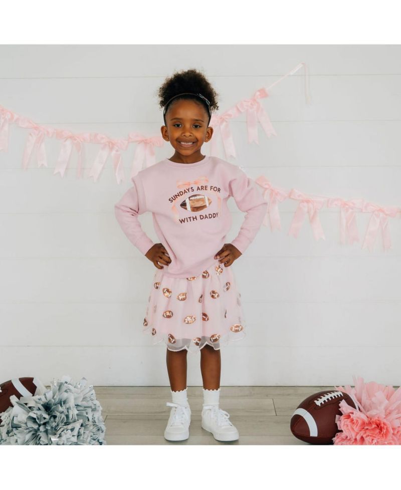 Little Girls Sundays Are For Football Sweatshirt