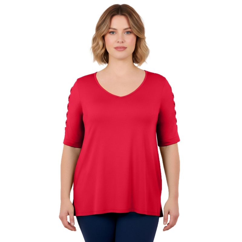 Women's Lattice Sleeve Tunic