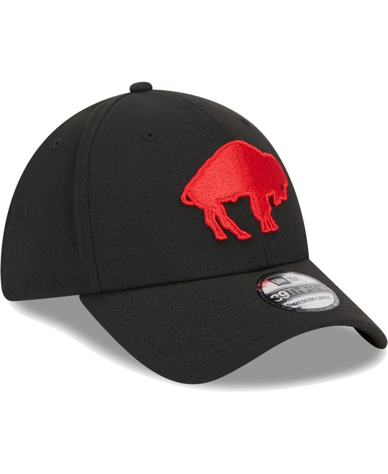Men's Black Buffalo Bills Throwback Main 39THIRTY Flex Hat