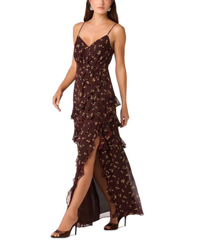 Women's Abriella Floral Ruffle Wedding Guest Maxi Dress