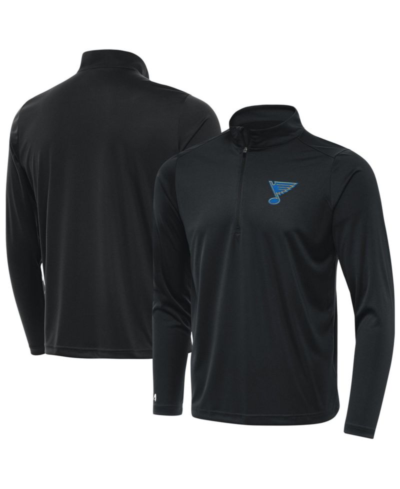 Men's Gray St. Louis Blues Tribute Lightweight Quarter-Zip Pullover Sweatshirt