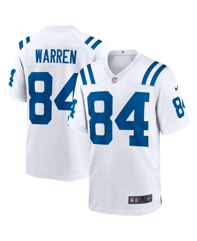 Men's Tyler Warren White Indianapolis Colts Game Jersey
