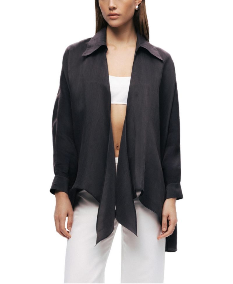Women's Front-Tie Longline Shirt