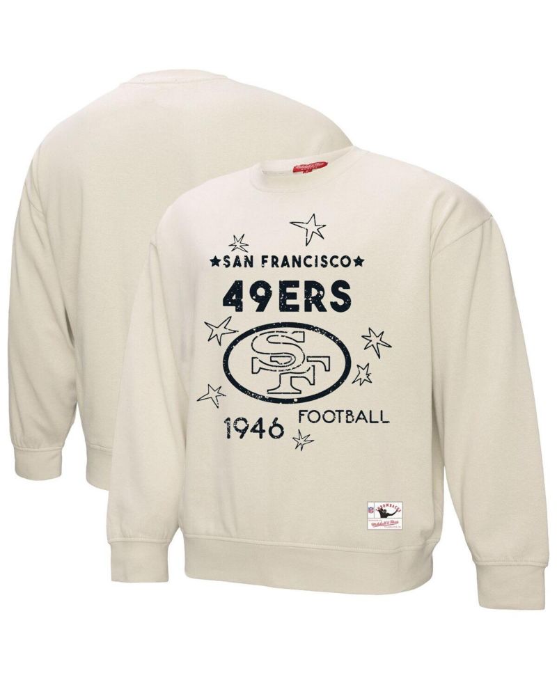 Women's Cream San Francisco 49ers Plus Size Shooting Star Sweatshirt