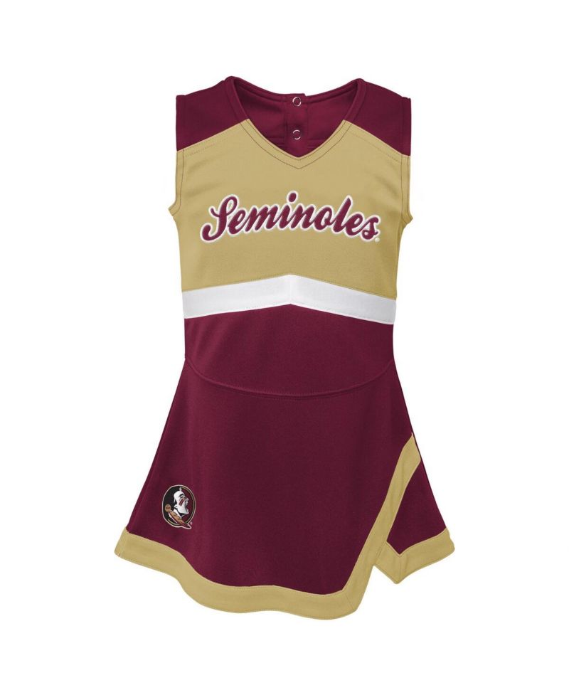 Big Girls Garnet Florida State Seminoles Cheer Captain Jumper Dress