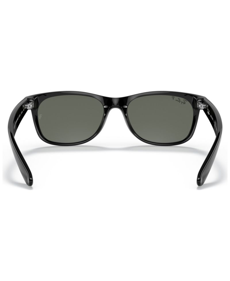 Unisex Polarized Low Bridge Fit Sunglasses, RB2132F NEW WAYFARER CLASSIC 55
