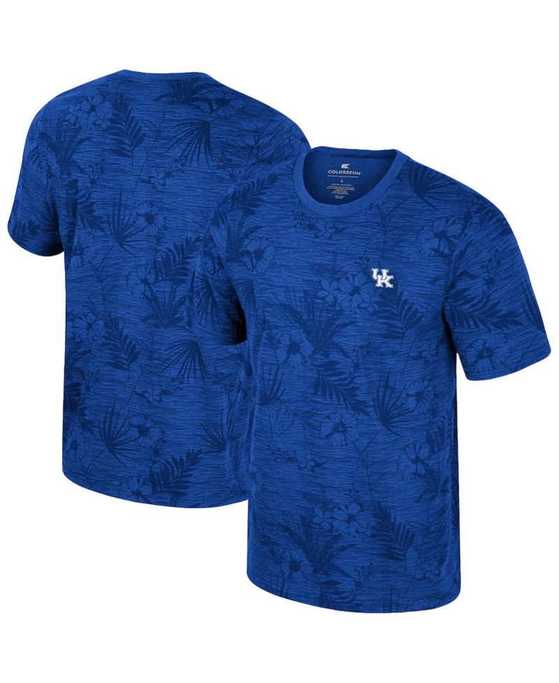 Men's Royal Kentucky Wildcats Floral Printed T-Shirt
