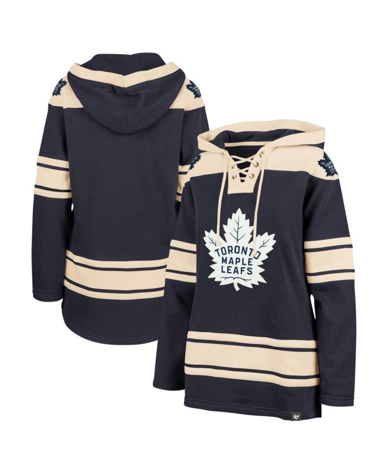Women's Navy Toronto Maple Leafs Superior Lacer Pullover Hoodie