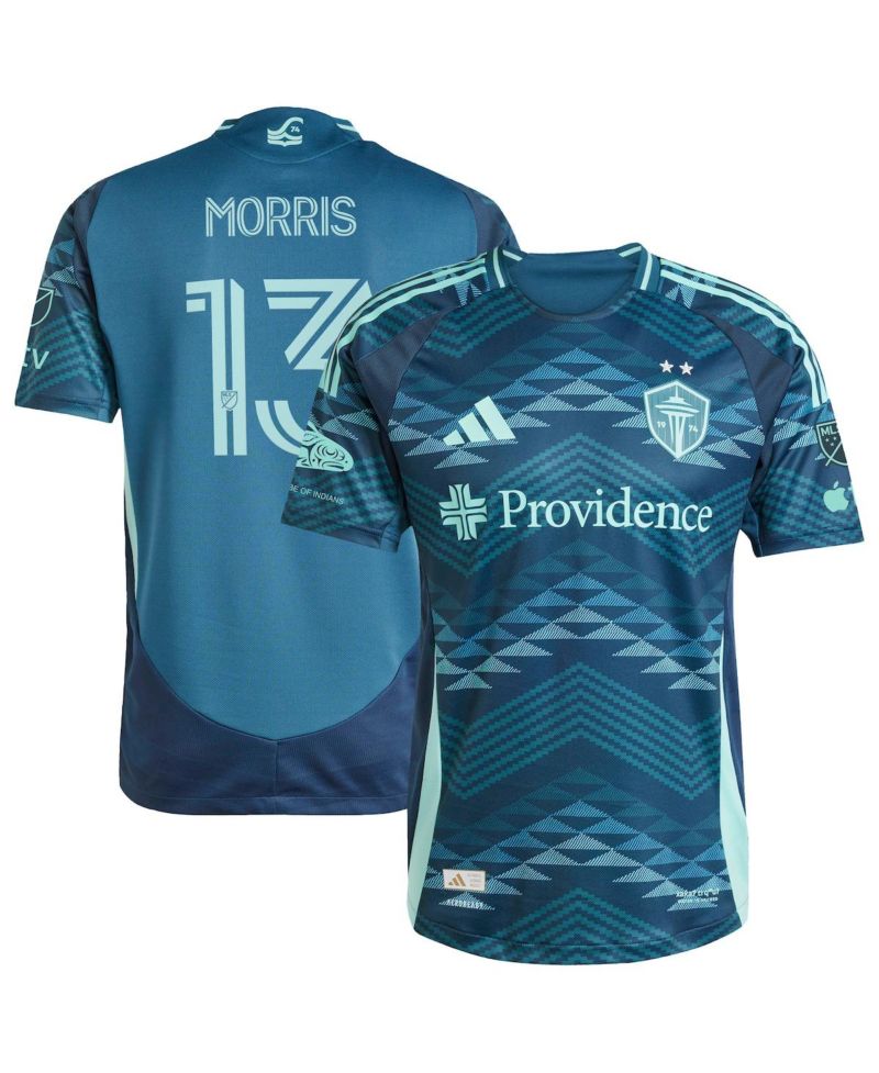 Men's Jordan Morris Blue Seattle Sounders FC 2025 The Salish Sea Kit Authentic Player Jersey