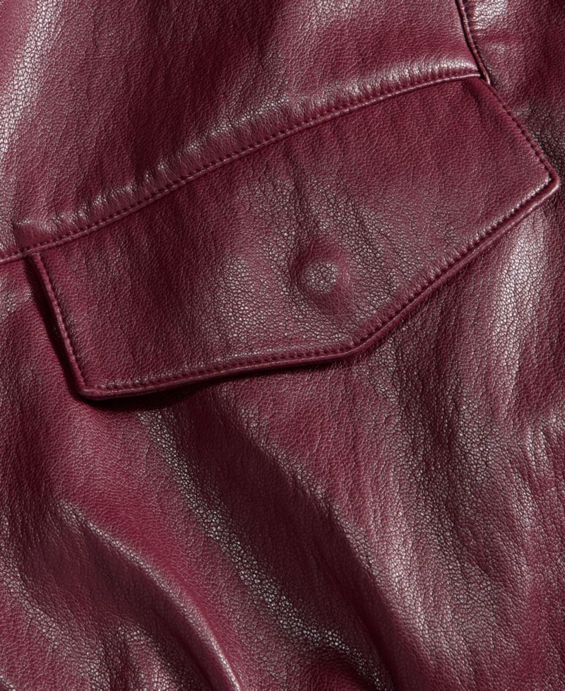 Women's Faux Leather Bomber Jacket
