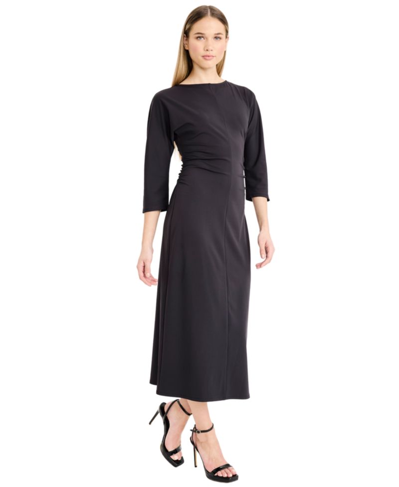 Women's 3/4-Sleeve Midi Dress