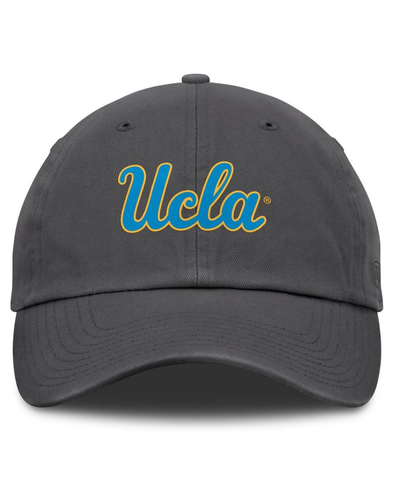 Men's Heather Charcoal UCLA Bruins Team Logo Washed Adjustable Hat