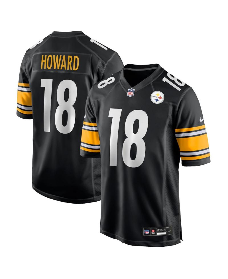 Men's Will Howard Black Pittsburgh Steelers Team Game Jersey