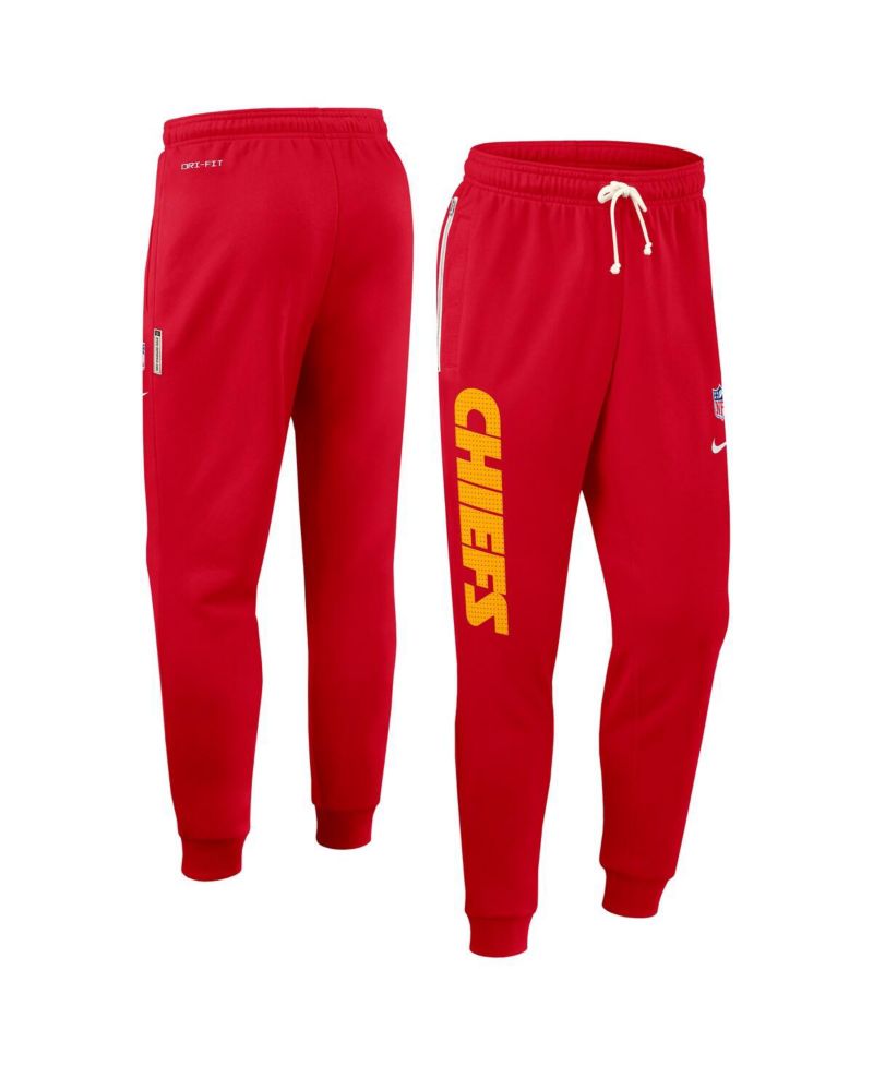 Men's Red Kansas City Chiefs Sideline Ground Game Performance Taper Pants