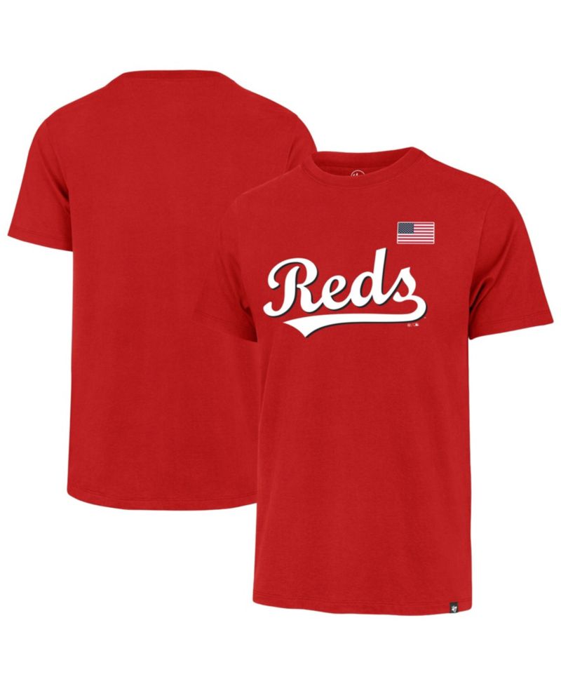 Men's Red Cincinnati Reds Heritage U.S. Flag T-Shirt