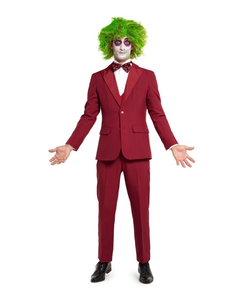 Men's Official Beetlejuice Costume - Red Groom Outfit - Halloween Costume