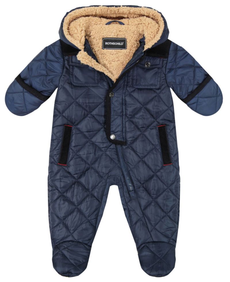 Baby Boys' Barn Quilt Quilted Sherpa-Lined One-Piece Snowsuit