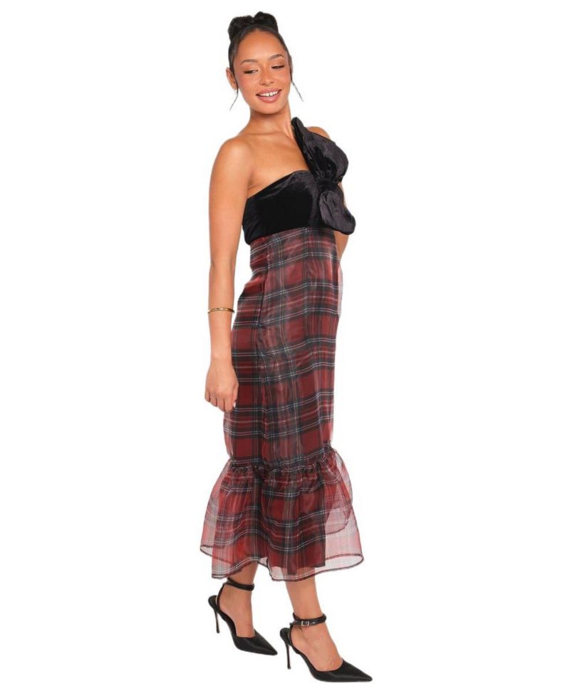 Women's Amelie Bow Front One Shoulder Midi Dress