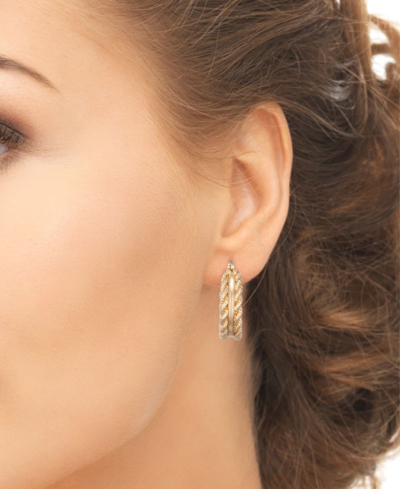 Rope Edge Hoop Earrings