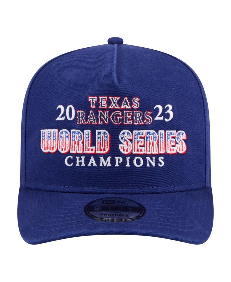 Men's Royal Texas Rangers 2023 World Series Champions Historic 9FIFTY A-Frame Snapback Hat