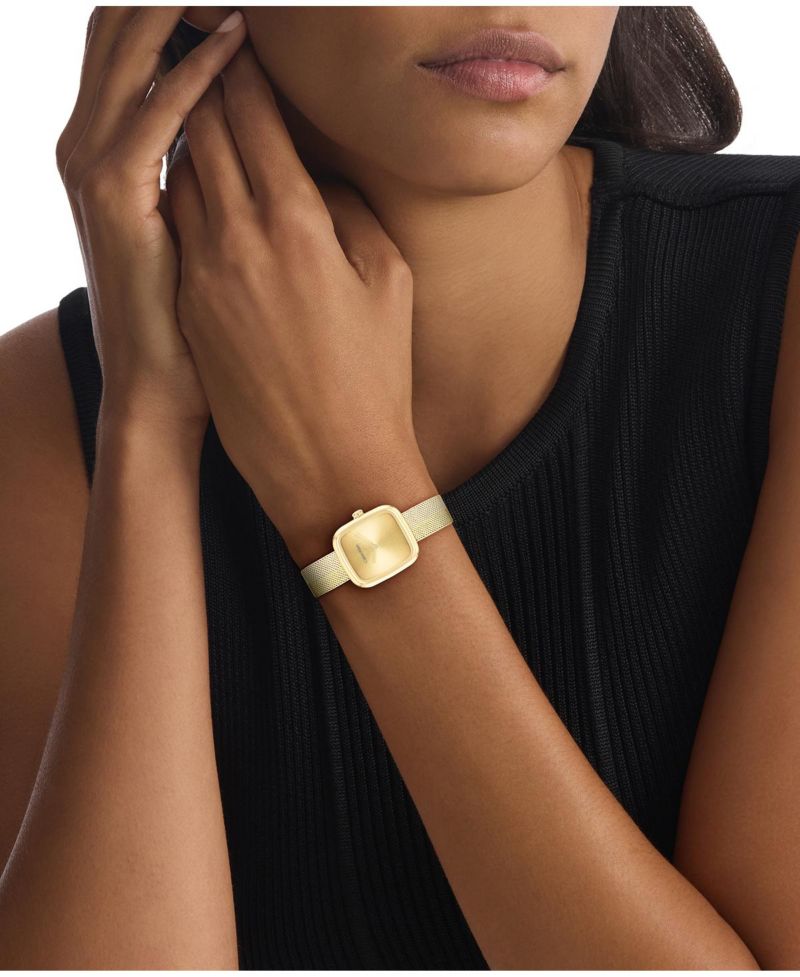 Women's Adore Gold Tone Stainless Steel Mesh Bracelet Watch, 30mm