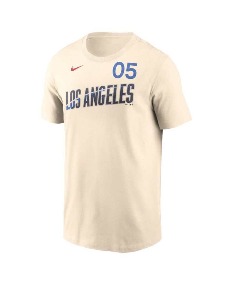 Men's Freddie Freeman Cream Los Angeles Dodgers 2024 City Connect Fuse Name & Number T-Shirt