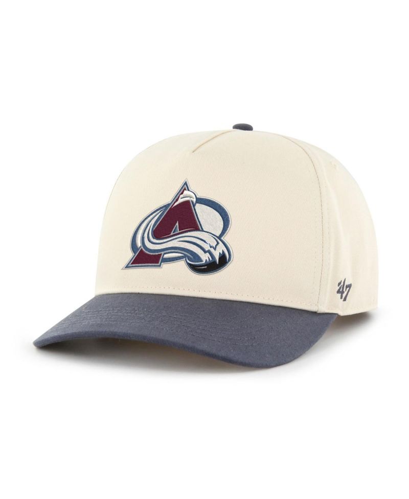 Men's Cream/Navy Colorado Avalanche Logo 2-Tone Hitch Adjustable Hat