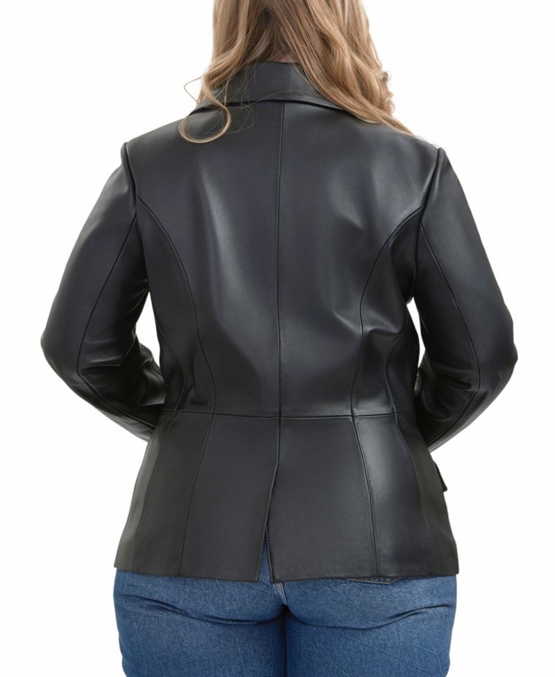 Plus Size Ruth Leather Blazer Jacket