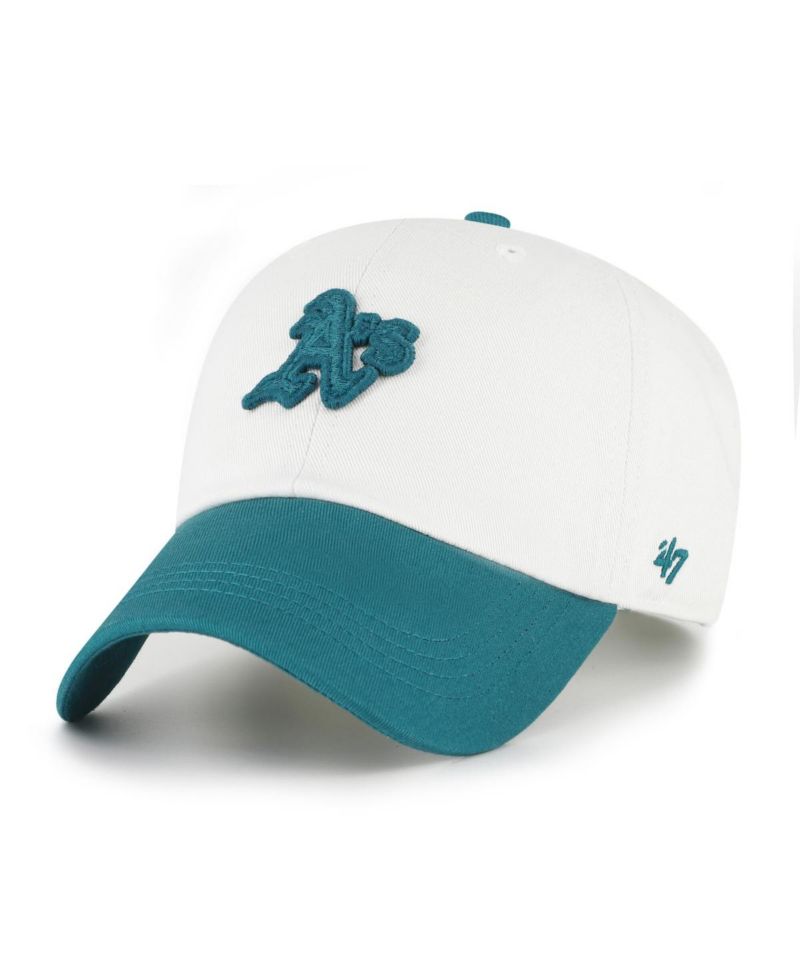 Men's White/Teal Athletics Contemporary Tonal Clean Up Adjustable Hat