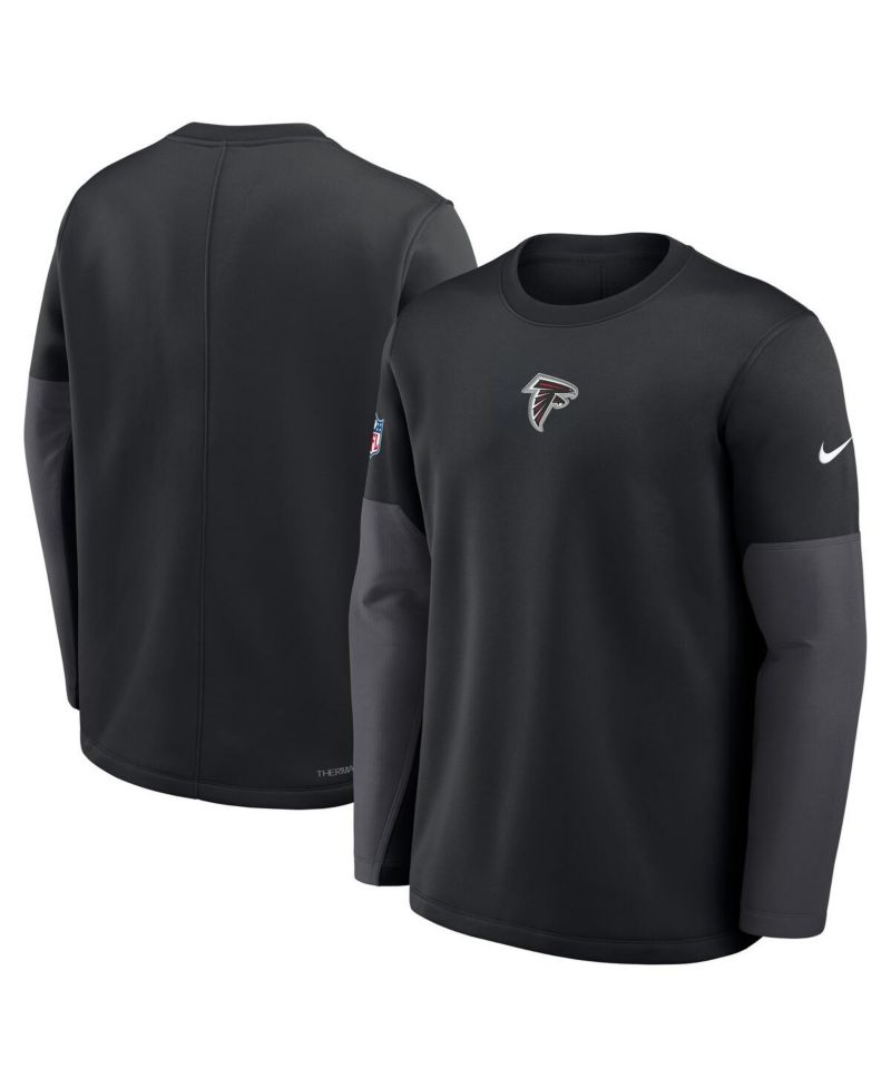 Men's Black Atlanta Falcons Sideline Coach Therma-FIT Long Sleeve T-Shirt