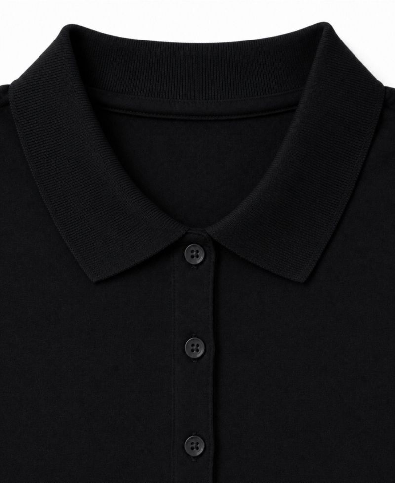 Juniors 3-Button Short Sleeve Stretch Pique Polo Shirts School Uniform