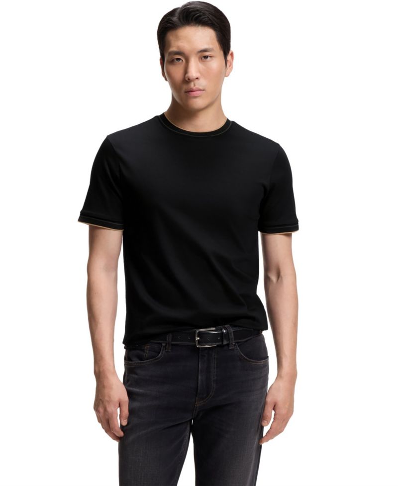 Men's Cotton Slim-Fit Crew Neck T-Shirt